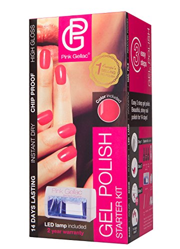 Pink Gellac UV Nagellack Starter Set LED. Professionelle Gel Nagellack Schellac für mindestens 14 Tage perfekt glänzende Nägel - 2