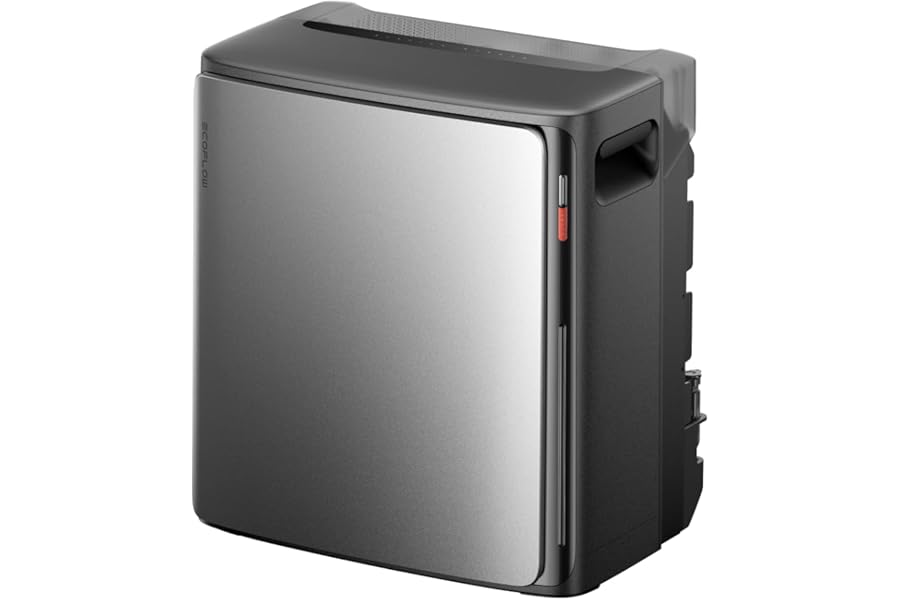 ECOFLOW Stream Ultra X 3.84kWh Balcony Power Plant with Micro Inverter, 4 MPPT 2.8KW Solar Input, 1.2KW Dual AC port, 6000 Charging Cycles, 23kWh Expandable, TOU, AI Intelligent Control