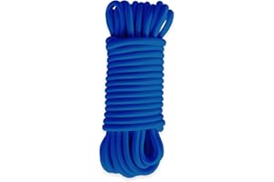TECPLAST Sandow élastique Bleu 15 mètres 9SW - Qualité PRO - Tendeur pour bâche de diamètre 9 mm