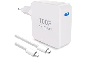 ANTWELON 100W USB C Ladegerät GAN Netzteil für MacBook Pro 16 15 14 Zoll, MacBook Air, iPad Pro, Galaxy S23 S22, Dell XPS, HP, Lenovo, Laptop, Tablet, Handy und mehr