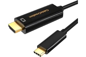 CableCreation USB C zu HDMI 4K @ 60Hz, Typ C zu HDMI 6 FT Kabel, Thunderbolt 3 kompatibel, Stecker zu Stecker,MacBook Pro/iMac 2017 / Chromebook Pixel/Yoga 920, Schwarz / 1.8M