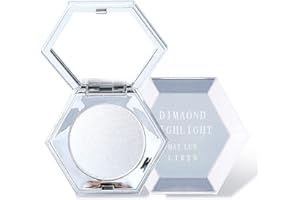 SURORAIN Face Highlighter Palette, Glitter Bronzer ,Pearl White Face Body Cheek Diamond Shimmer , High Pigment Shiny Powder,Longwear Makeup Ultra-Smooth Radiant Illuminator