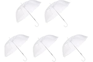 Hemtillbehör direkt klar kupol baldakin bubbla paraplypinne genomskinlig unisex vit bröllop bygely