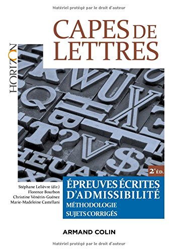 CAPES de Lettres - Épreuves écrites d'admissibilité francais