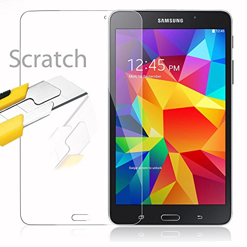 Cadorabo – Gehärtetem (Tempered) Glas Panzerglas Schutzfolie Displayschutzfolie für Samsung Galaxy Tab 4 (7 Zoll) Display Schutzglas 0,3mm abgerundete Kanten – HOCH-TRANSPARENT - 2
