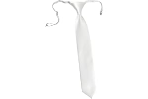 TigerTie Corbata infantil en monocolor, preatada con goma elástica