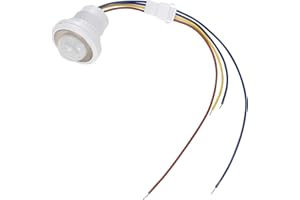 Greluma 1 pièce Mini Interrupteur à capteur de Mouvement AC 220 V, temporisation réglable, Interrupteur à capteur Infrarouge PIR 85-265 V, détecteur à Induction Infrarouge pour plafonnier LED à Bande