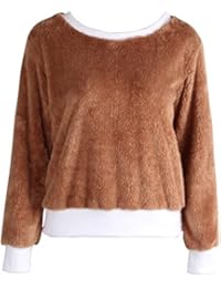 WanYang Mujeres Otoño Blusa Tops Sweatshirt Sudaderas Con Capucha De Manga Larga Pullover Sweatshirt Mas Cashmere