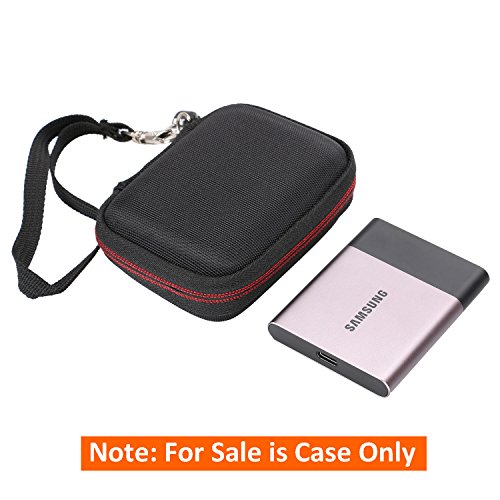 LTGEM EVA Harte Fall Schützender Tragender Tasche Abdeckung für Samsung T3 Portable 250GB 500GB 1TB 2TB SSD USB 3.0 Extern Solid State Fahren Stoßfest Lagerung Reisen Tasche-Schwarz - 7