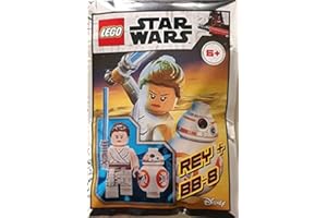 BLUE OCEAN LEGO Star Wars Rey and BB8 Minifigure Foil Pack Set 912173