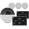 Systemline E50 Bluetooth Ceiling Speaker System with 4x Q Acoustics QI65CB Ceiling Speakers – Touch Control Wireless Home Audio Amplifier Kit, Alexa Compatible, Multi-room Music Solution