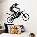Produktbild 3D Wandaufkleber Aufkleber Wandtattoo Kindermotorrad Racing Wandaufkleber Vinyl Wandtattoo Tapete Home Dekoration 60X53 Cm