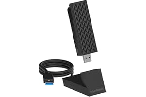 Adaptateur USB 3.0 NETGEAR Nighthawk WiFi 7 (A9000) - Vitesse WiFi Gigabit tribande BE6500 (6,5 Gbit/s) - Bande 6 GHz - Fonctionne avec Tout routeur ou système Mesh - pour Ordinateurs Windows 11