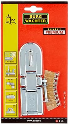 Burg-Wächter BURG-WÄCHTER, Porte-Cadenas Articulé pour Cadenas PK 2 SB, Pour Intérieur et Extérieur, Vis d'installation incluses