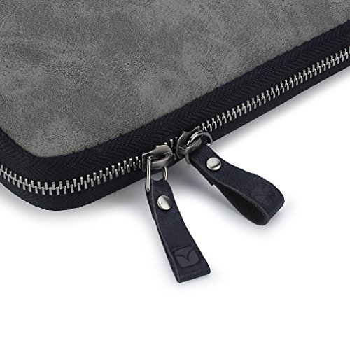 CAISON Hochwertiges Synthetik Leder Laptop Hülle Kasten Schutzhülle Tasche für 15.6″ Notebook Computer / 15″ Apple MacBook Pro Mit Retina Display - 4