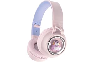 VuyKoo Bluetooth Casque Audio Enfants avec HD Microphone/Lumières LED, sans Fil Ecouteurs Enfants pour Filles/Garçons, Son Stéréo Casque Audio Enfants pour Smartphone,iPad,Tablet (Rose)
