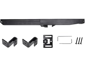 Aigend Amortiguador de amortiguación: elevador ajustable Puerta corredera Amortiguador de amortiguación para puerta de granero deslizante (negro)