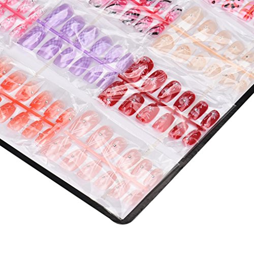 Nagel Kunst, Oyedens 144pcs Acryl ManiküRe Gel KüNstliche Falsche NäGel Kunst - 2
