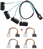 Interne Serial Attached SCSI Mini SAS kabel 50cm - SF-8087 naar 4x SFF-8482 - interne Mini SAS kabel naar 4x SATA