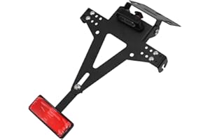 EBKCQ Portamatriculas Moto, Motocicleta ángulo, Ajustable Matrícula Marco Universal para Moto