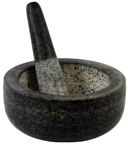Mörser mit Stößel aus Granit, 18cm – Gewürzemörser – Jade Temple - 2