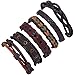 Produktbild POTOU Herren Armbänder Retro Stil Mehrschichtiges Leder Seil