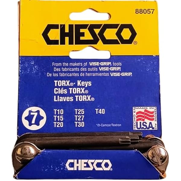 EKLIND TORX L-Schlüssel Set 7-teilig – T10 Bis T40, Lange Serie, Farbcodiert, Mit Halter