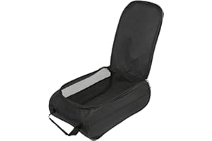 Soapow Bolsa de nailon para zapatos de golf, portátil, transpirable, de gran capacidad, organizador de zapatos, Black