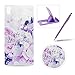 Produktbild Sony Xperia Z5 Hülle Silikon Schutzhülle Tasche Case,Sony Xperia Z5 Weiches Silikon TPU Gel Bumper Case Etui Schale Cover Skin,Herzzer Modisch Hochwertig Ultra Dünn Slim Thin Bunt Handytasche Mit [Blumen Das Leben ist schön Muster] Guter Schutz Kratzfest Flexibel Leicht Gummi Rubber Jelly Soft Protective Stabil Handyhülle Schutztasche Back Cover Case Shell für Sony Xperia Z5 + 1 x Frei Lila Handy Halterung Ständer + 1 x Frei Lila Touch Pen Stift Stylus