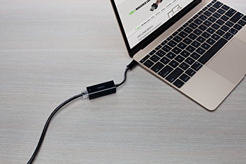 Belkin USB-C auf Gigabit-Ethernet-Adapter (15cm, USB-C Stecker, RJ45-Buchse, unterstützt 10/100/1000BASE-T) schwarz - 3