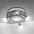 MiniSun | Modern Polished Chrome 3 Way Round Plate Ceiling Spotlight | Ceiling Spots, Home Décor - View #7