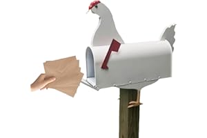 WOTEG Cassetta postale a forma di pollo, cassette postali creative in ferro per esterni, perfette per gli amanti del pollo o del pollo, design personalizzato perfetto per la fattoria o decorare il cortile