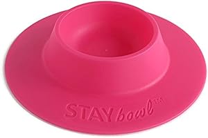 STAYbowl Tip-Proof Ergonomic Pet Bowl for Guinea Pig and Other Small Pets, 1/4-Cup Small Size, Fuchsia (Pink)