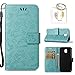 Produktbild für Samsung Galaxy J5 2017/J530 Hülle Geprägte Muster Handy PU Leder Silikon Schutzhülle Handy case Book Style Portemonnaie Design für Samsung Galaxy J5 2017/J530 + Schlüsselanhänger/*131) (5)