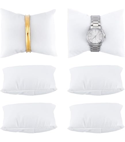 Togetherkings 8 stuks horlogekussens, kussens voor polshorloges, sieradendisplay kussen, klein sieradenarmbandkussen, 7 x 8 cm, voor horloges, armbanden, armbanden, display, horlogedoos