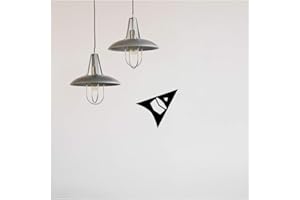 STICKERDEEN Qibla Direction Pointer (2pk) - Wall/Ceiling Decal Sticker (S005M) (Black)