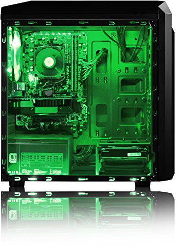 VIBOX Killstreak GS310-92 Komplett-PC Paket Gaming PC – 3,9GHz Intel i3 Dual Core CPU, GT 710 GPU, preiswerte, Desktop Gamer Computer mit Spielgutschein, 22″ HD Monitor, Gamer Tastatur & Mouse, Windows 10, Grün Innenbeleuchtung, lebenslange Garantie* (3,9GHz Intel i3-7100 Dual-Core Kabylake CPU-Prozessor, Nvidia GeForce GT 710 1GB Grafikkarte GPU, 32GB DDR4 2133MHz RAM, 2TB (2000GB) SATA III 7200rpm Festplatte, 400W 85+ Netzteil, CIT F3 Grün Gaming Geh§use, Intel B250 LGA1151 Mainboard) - 5