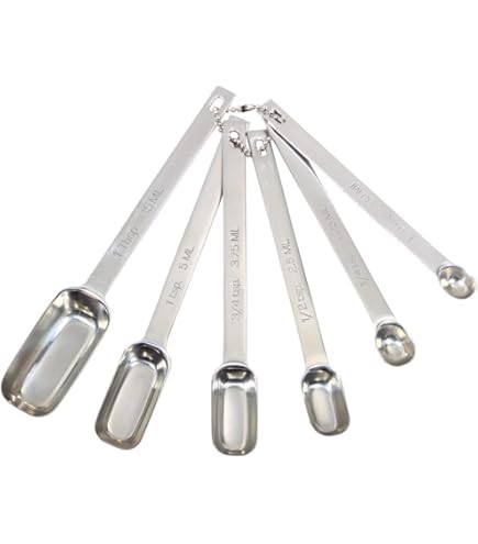 Rena Chris Lot De 6 Cuillères à Mesurer Robustes En Acier Inoxydable 18