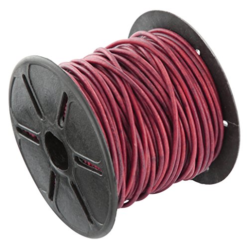 AURORIS - 5m Rolle Premium Lederband rund - Ø 2mm - antik-pink