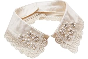 Tandou Krageneinsatz Damen Perle Fake Kragen Blusenkragen Einsatz Damen