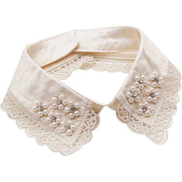 Colletto Falso Staccabile Donna - Collare Ricamato Retrò Con Strass, Accessorio Moda Per Camicie E Maglioni