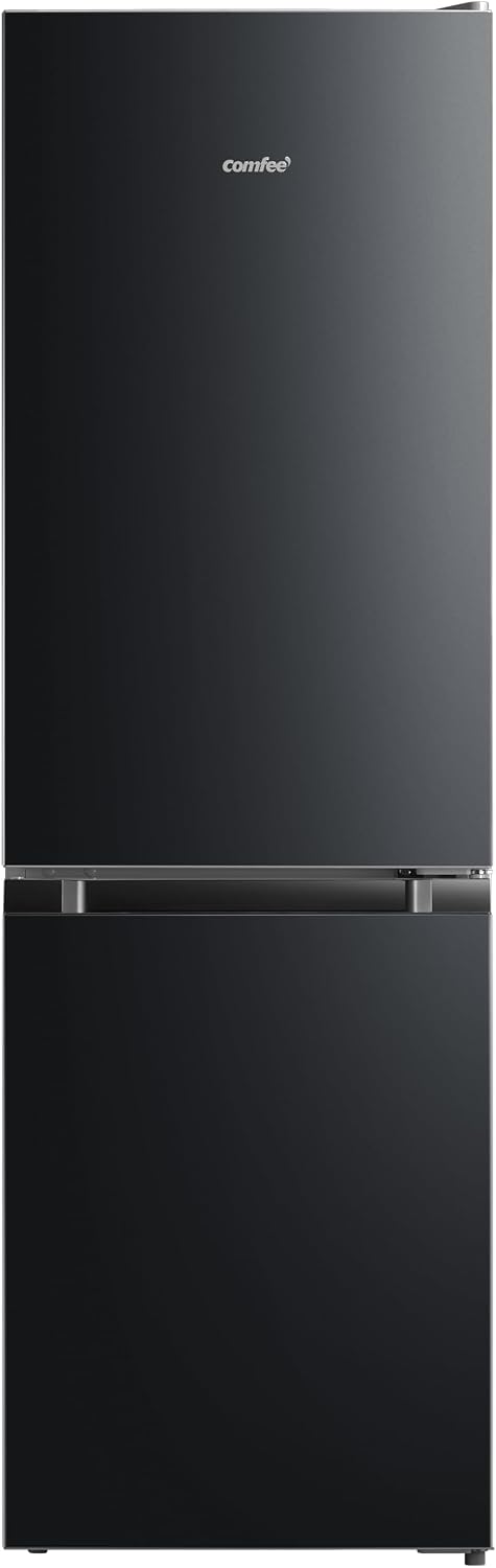 COMFEE' RCB169BL2UK(E) 174L 70/30 Freestanding Fridge Freezer, 150cm Height, Low Frost, 4-Star Freezer, Quiet 39dB, Merchanical Temperature Control, Interior Lighting, Reversible Door, Black