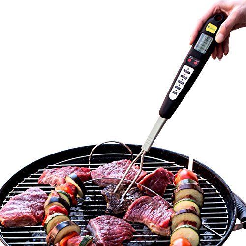 Lantelme 6024 Grillgabel und Grillhauben Thermometer im Grillzubehör Set – Digital Gabel Thermometer und Analog Grillthermometer - 3