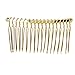 18-Teeth Metal Hair Comb Slide Pin for Hair Styling 5Pcs Gold