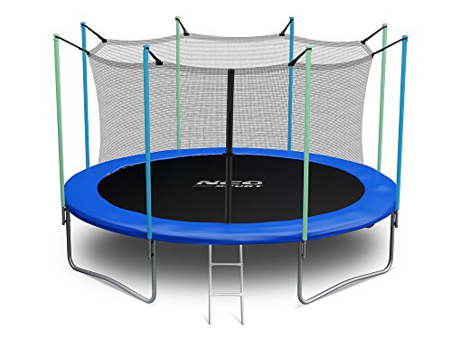 Trampolin 366 cm 12ft mit Sicherheitsnetz Innennetz und Einstiegsleiter Neo-Sport PRO Gartentrampolin - 2