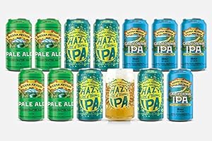 Sierra Nevada Brewing Craft Beer - 12 x 0,355l Dose + Glas - Mix Paket, California IPA, Pale Ale, Hazy Little Thing - Bier aus den USA - inkl. Einwegpfand