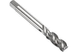 sourcing map Spiral Flute Thread Taps M10 x 1 H2 Metric Machine Threading Tap Bit, Uncoated Screw Tapping Repair Tool, M2 High-Speed Steel (HSS)