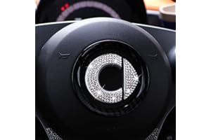 CMQA Personalisierter Blitzbohrer-Lenkrad-Logo-Aufkleber, FüR Smart Fortwo Forfour 453 451 Autodekorationsaufkleber Innenausstattung