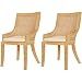 Produktbild vidaXL 2x Esszimmerstuhl Stühle Rattanstuhl Rattansessel Küchenstuhl Massivholz Luxus