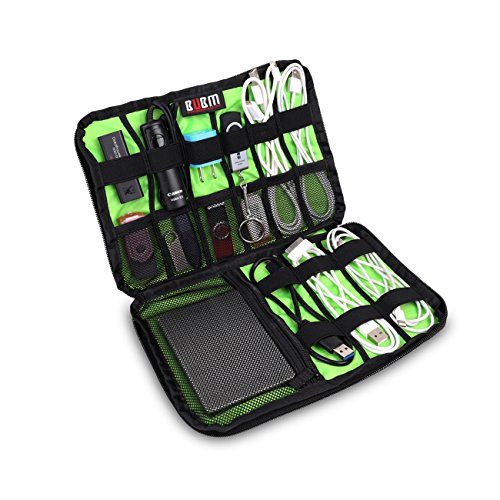 Damai Tragbare Reisetasche für Electronisches Zubehöre Tasche Case Tragetasche Wasserdicht für USB Drive Shuttel, Festplatte, Kabel und sonstiges Zubehör (Schwarz) - 5